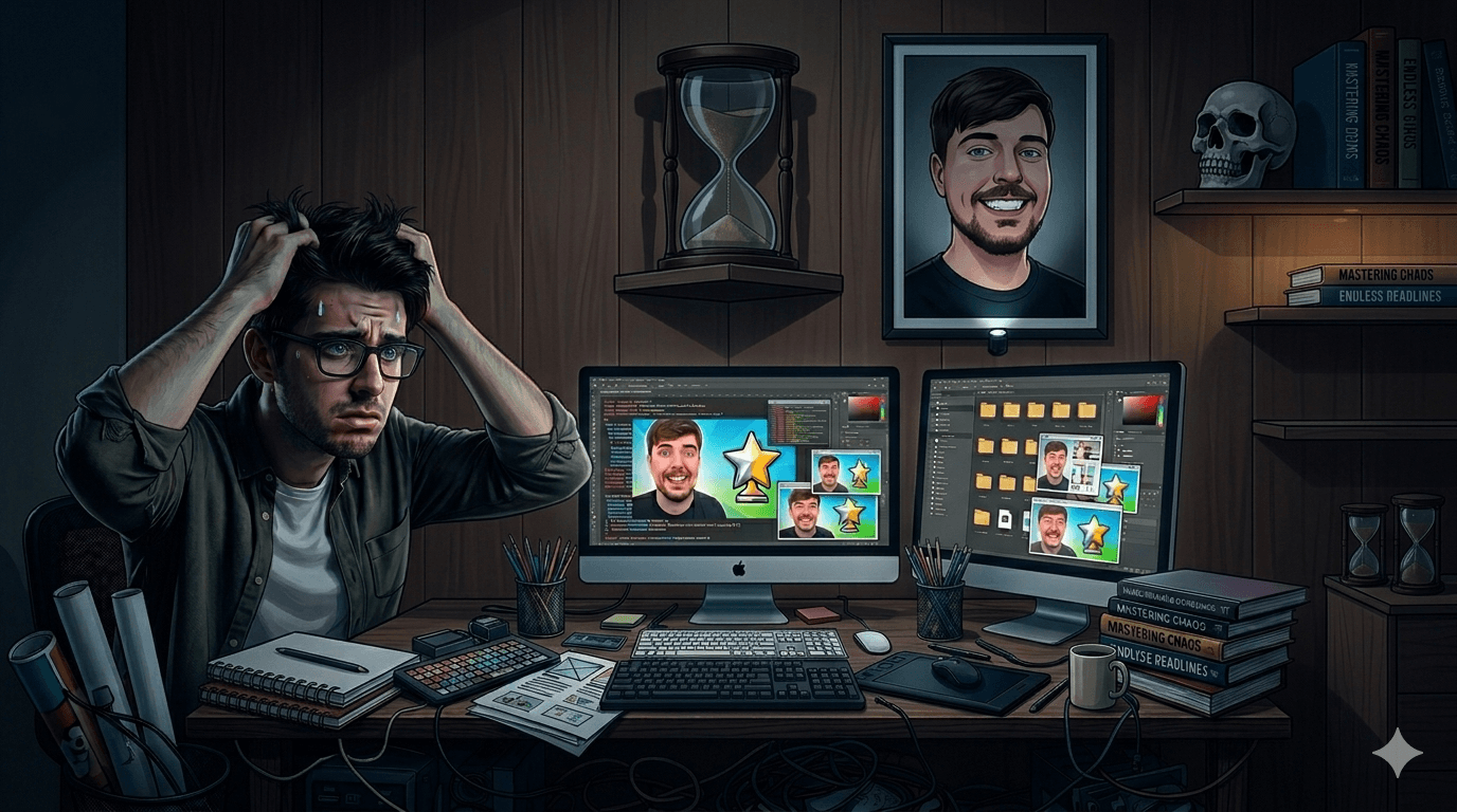 DIY thumbnail design — hours lost on every upload