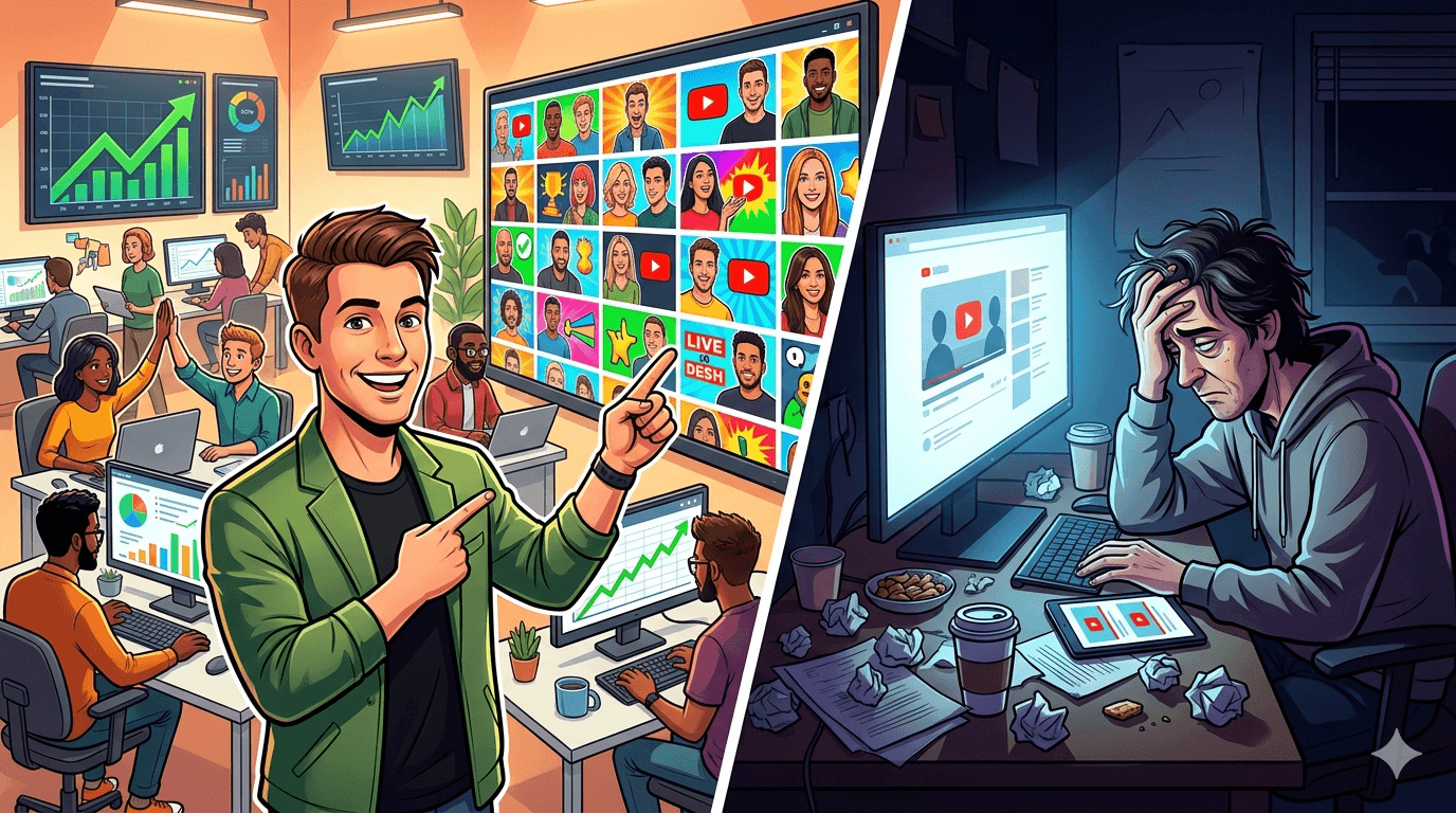 Large YouTube channels with design teams and A/B testing at scale