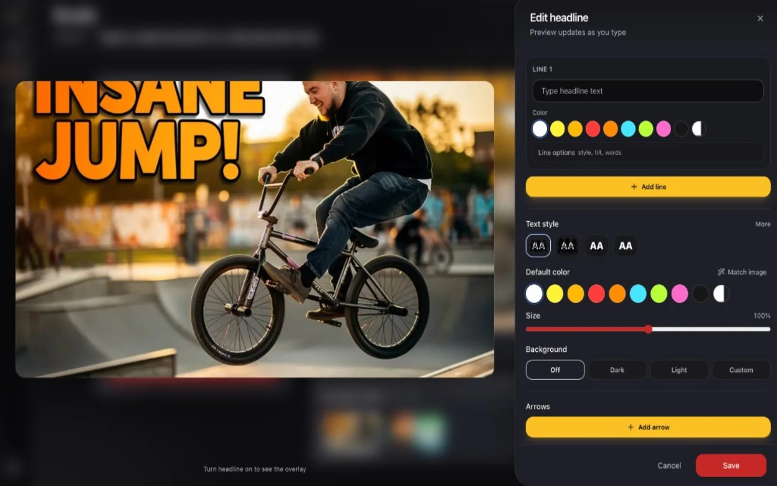 ViralThumblify app — refine a thumbnail variant with prompts and face controls